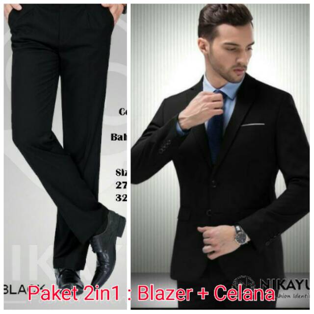 PAKET JAS 2in1 BLAZER CELANA iBAHANi iHIGHi iTWISTi FORMAL 