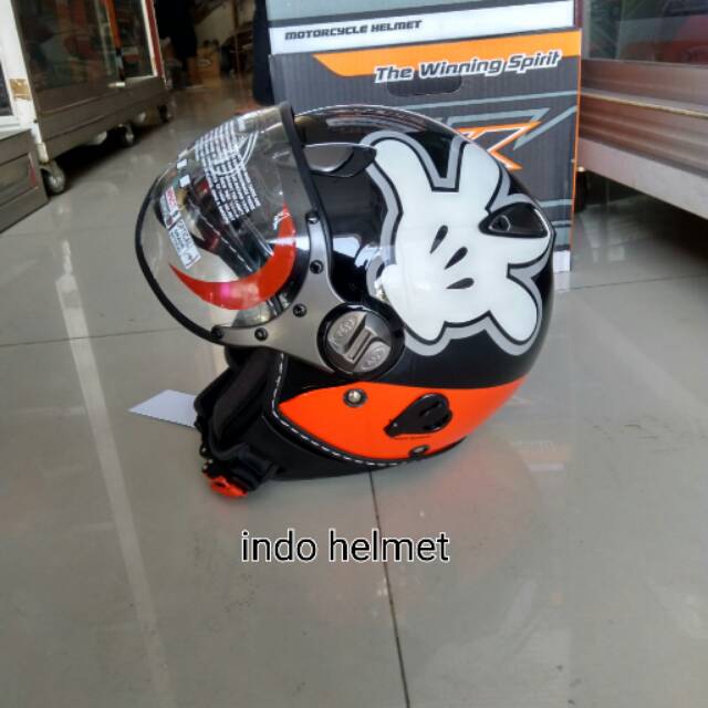 helm kyt elsico mickey hand ongkir hanya 2kg fullbox