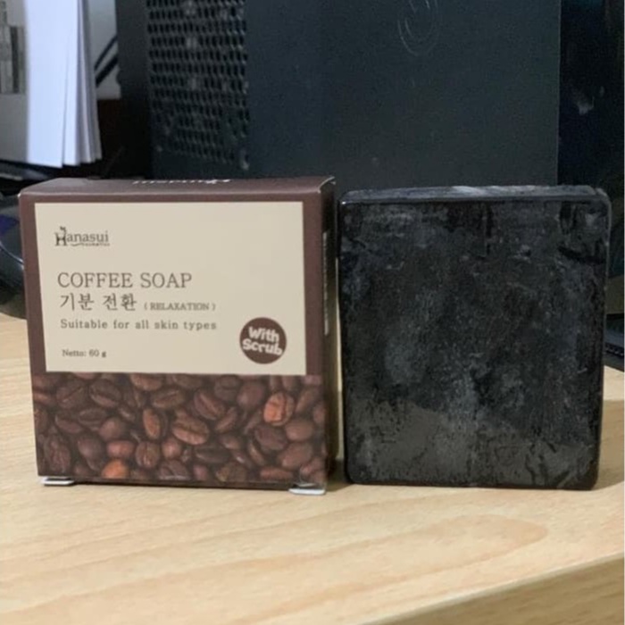 ✨ AKU MURAH ✨Hanasui Coffee Soap with Scrub / 60gr