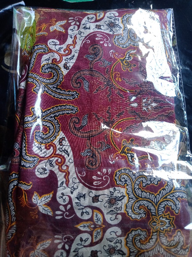Batik Couple Set Ayah & Anak By Batikbule Warna Merah Silver