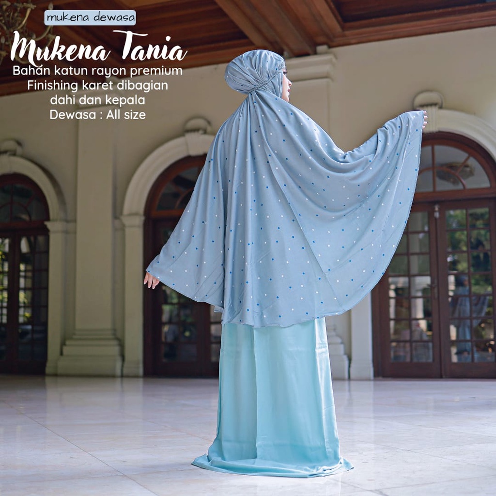 Termurah!! Mukena Dewasa Tania Mukena Jumbo Motif Bahan Katun Rayon Premium Nyaman Dipakai | Bisa Cod