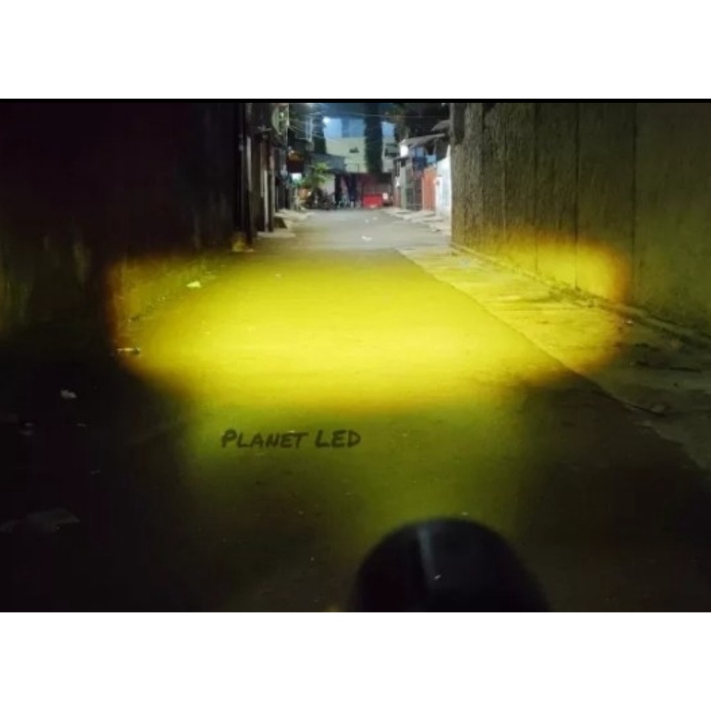 Lampu tembak D2 LEd mini 2 warna laser high low putih kuning waterproof plus saklar