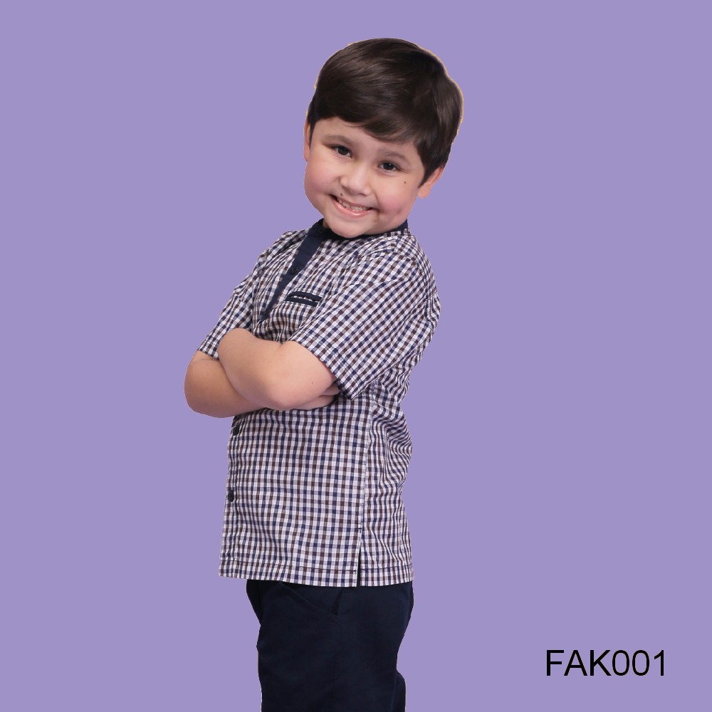 Size S - Baju Koko Anak Afrakids - Baju Muslim Anak Laki-Laki