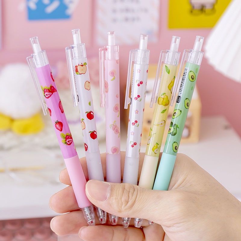 

GAEKOPEDIA || Pulpen Mekanik Desain Kartun Buah Gel Pen Black Signature Pen Creative Fruit Cartoon