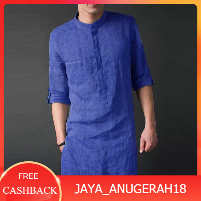 [koko nova OT] baju koko pria katun denim - Biru Atasan Pria