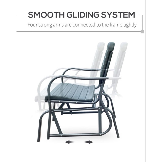 KRISBOW Kursi Goyang Taman 2 Dudukan/Kursi Ayun/Swing Bench Glider