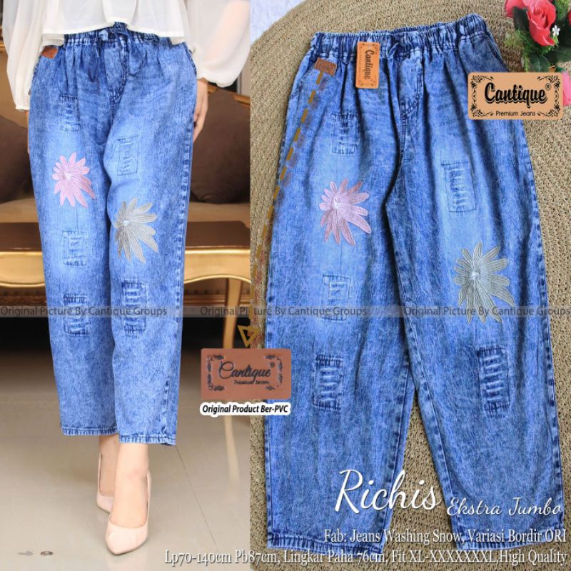 Celana baggy jeans wanita / Richis ekstra jumbo by cantique / celana baggy jumbo jeans wanita