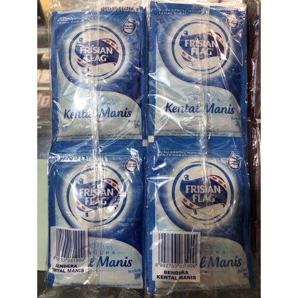 

Frisian Flag Susu Kental Manis Sachet Putih / Coklat 40gr