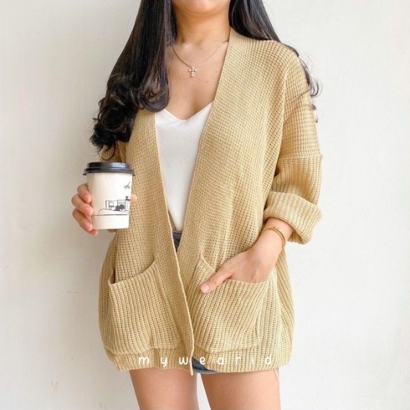 NEW! LAVELLA CARDY KNIT (7 GET) - cardigan big size - cardigan rajut - kardigan - kardigan big size