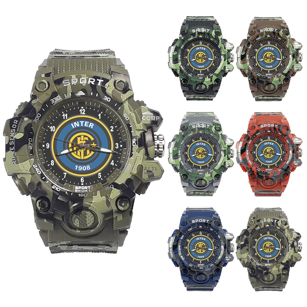 (ISTIMEWA BOSSQUE) JAM CUSTOMINTER STRAP ARMY - 5 Warna