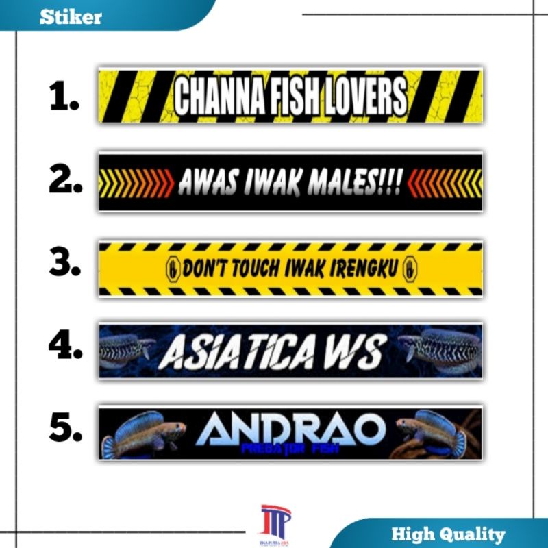 Stiker Aquarium Channa Lovers / Stiker Channa