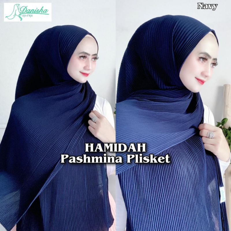 ((ORIGINAL DANISHA)) Pashmina  Plisket Ceruty HAMIDAH-5