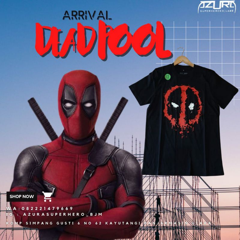 KAOS SUPERHERO DEADPOOL AZURA GLOW IN THE DARK