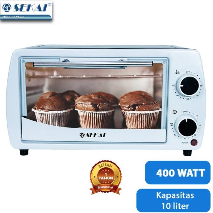 SEKAI Oven Listrik Low Watt Pemanggang Makanan Serbaguna 10L - OV 100