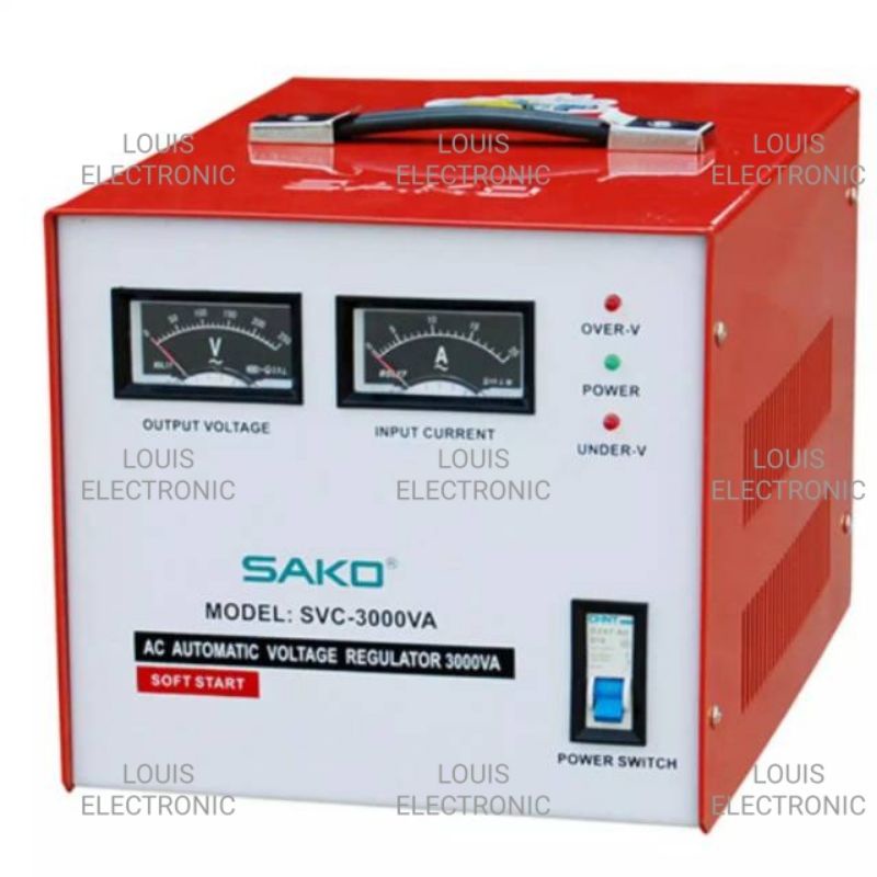 Stabilizer SAKO SVC-3000VA Automatic Voltage Regulator 3000 Watt Stabil 3000W