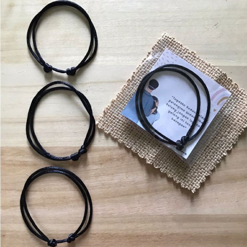 Gelang Tali Polos 2MM / Gelang Pria Wanita