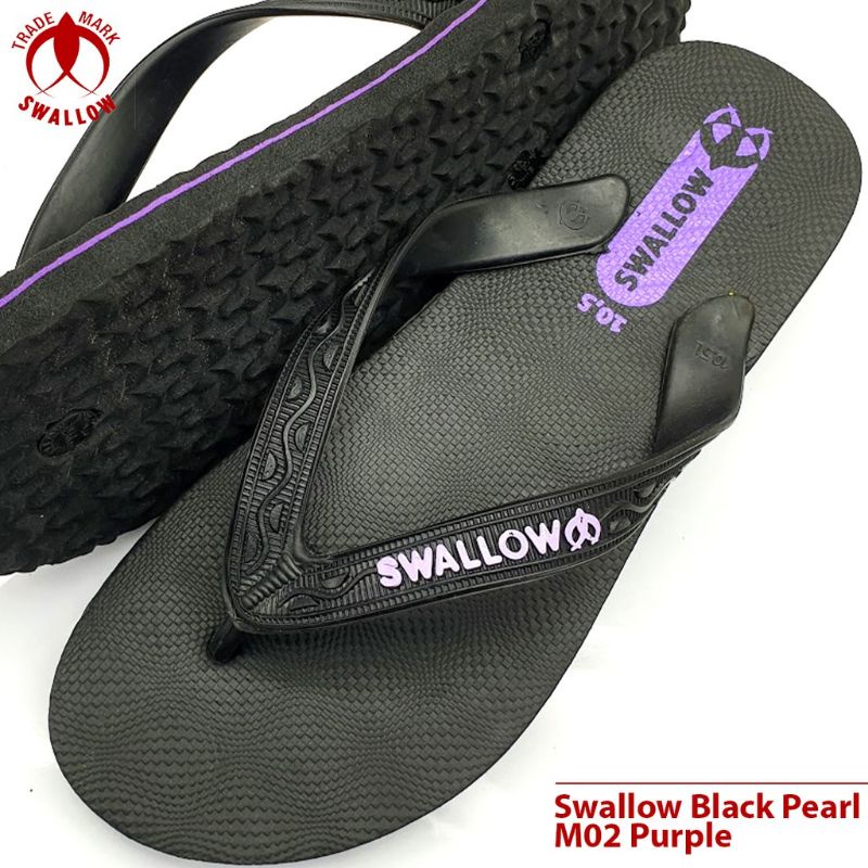 *NEW* Sandal Jepit Swallow PRIA Black Pearl M02