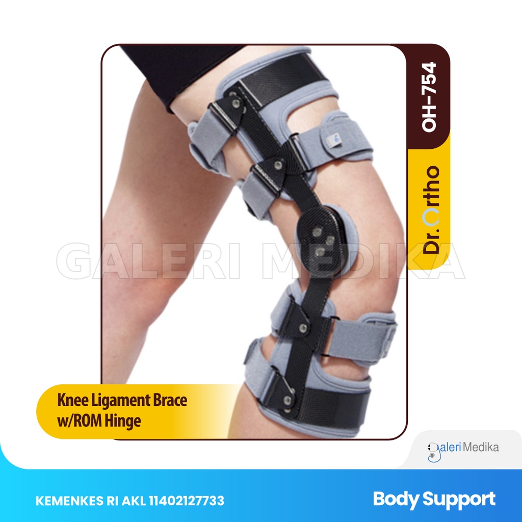 Dr. Ortho OH-754 Knee Ligament Brace With ROM Hinge - Menjaga Stabilisasi Sendi Lutut dan Melindungi Ligamen