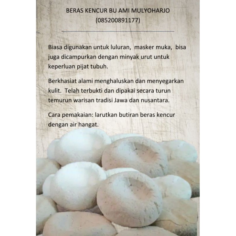 Lulur masker beras kencur