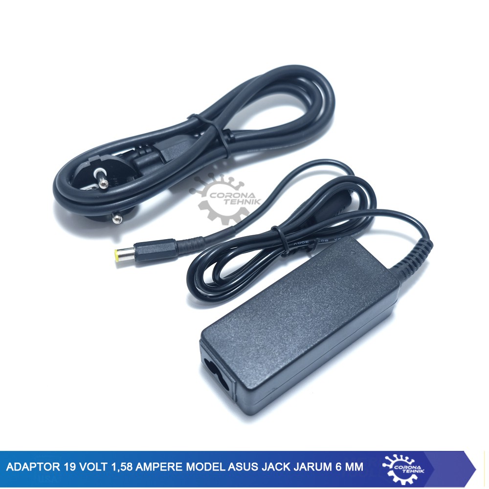 Model Asus Jack Jarum 6 mm Adaptor 19 Volt 1,58 Ampere