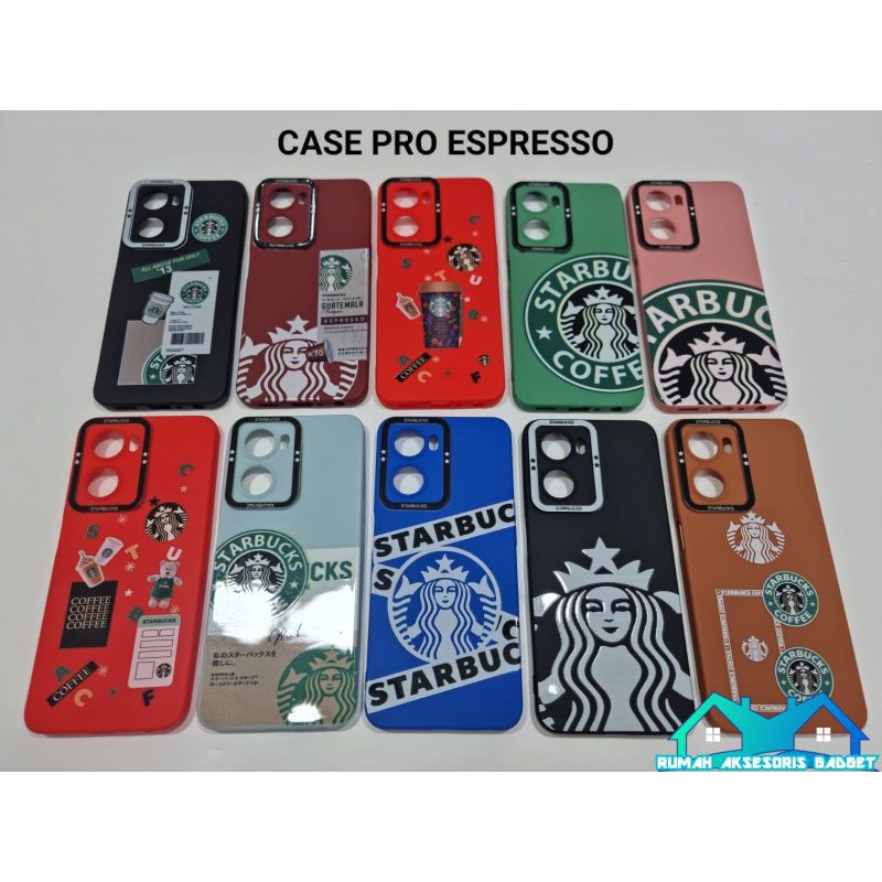 Softcase PRO CAMERA MOTIF STARBUCKS COFFE ESPRESSO OPPO A57 2022 Narzo 50i C20 macaron silicon matte