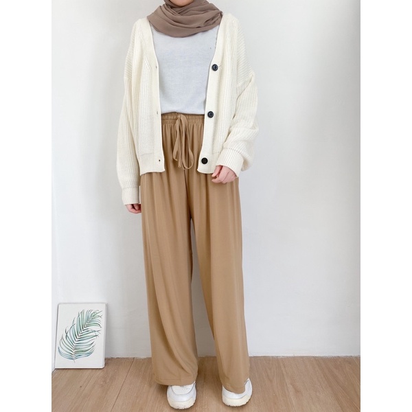 Bymeldev Basic Cullote Pants Bumil Friendly Celana Kulot Jumbo