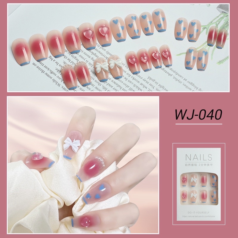 Kuku Palsu 【A114，lem sticker】Nikah kuku Wedding False Nailart Pengantin Tangan