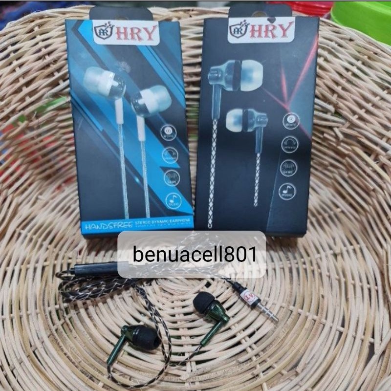 Handsfree headset earphone HRY