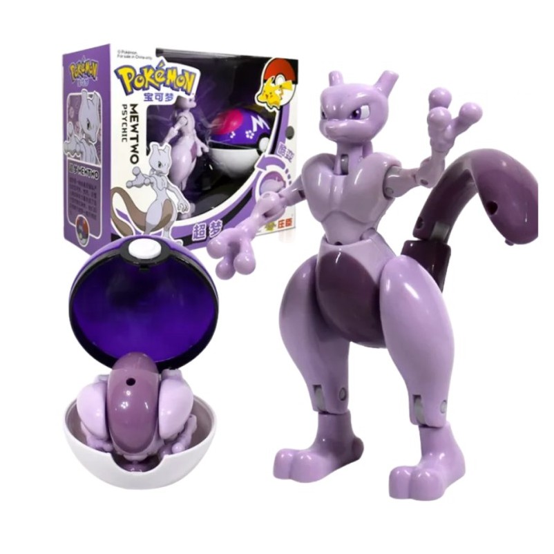 Mainan Anak Pokemon Pokeball Deformation Mewtwo