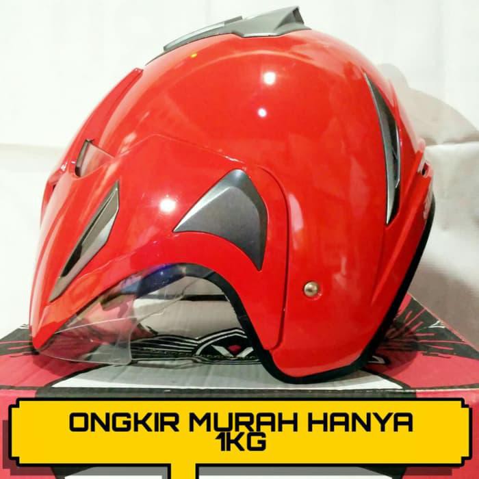 Exsclusive Promo Helm Sni Uber Murah Model Mirip Ink,Nhk,Kyt Gojek Grabbike - Merah Best Product