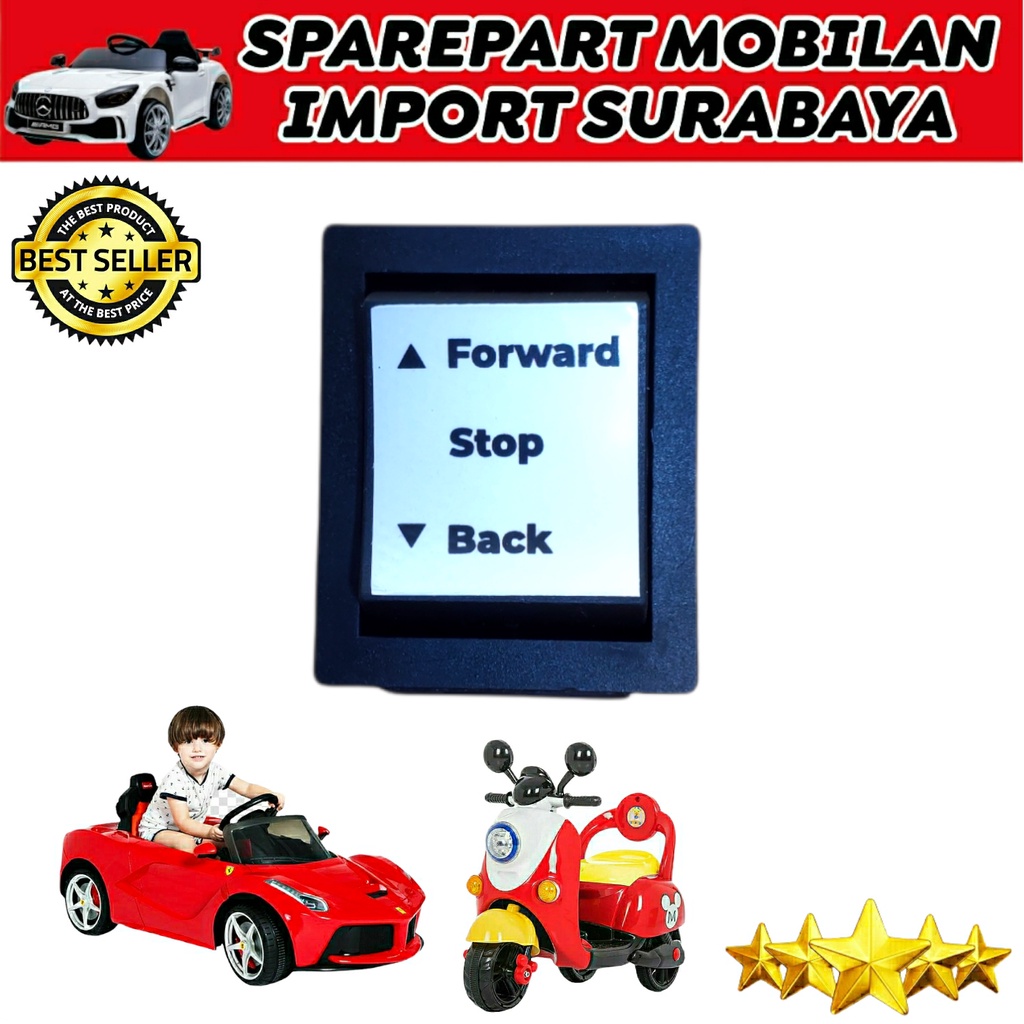 TOMBOL MAJU MUNDUR SAKLAR FORWARD STOP BACK MOBIL AKI MAINAN RC ANAK TUAS MOBILAN AKI PLIKO PMB PROTAGE YUKITA LAMBORGHINI UNIKID AUTO WHEELER NMAX MOTOR ANAK VESPA RIDE ON CAR