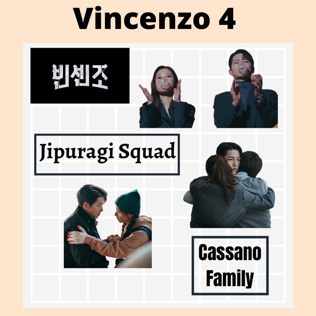 Sticker Pack Drama Korea VINCENZO Song Joong Ki Sticker Aesthetic Murah