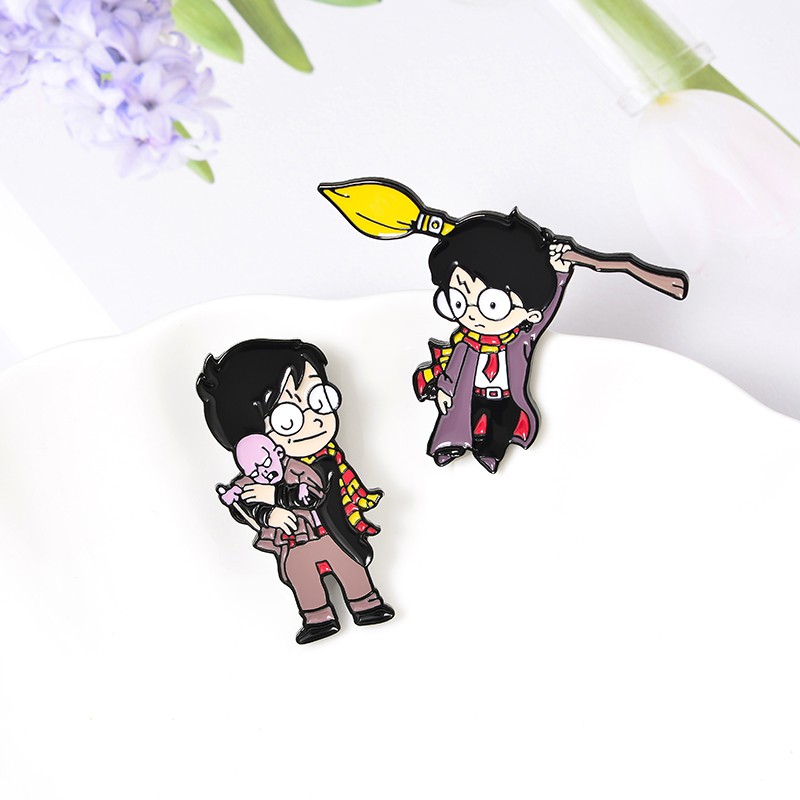 Bros Pin Enamel Desain Kartun Harry Potter Untuk Hadiah