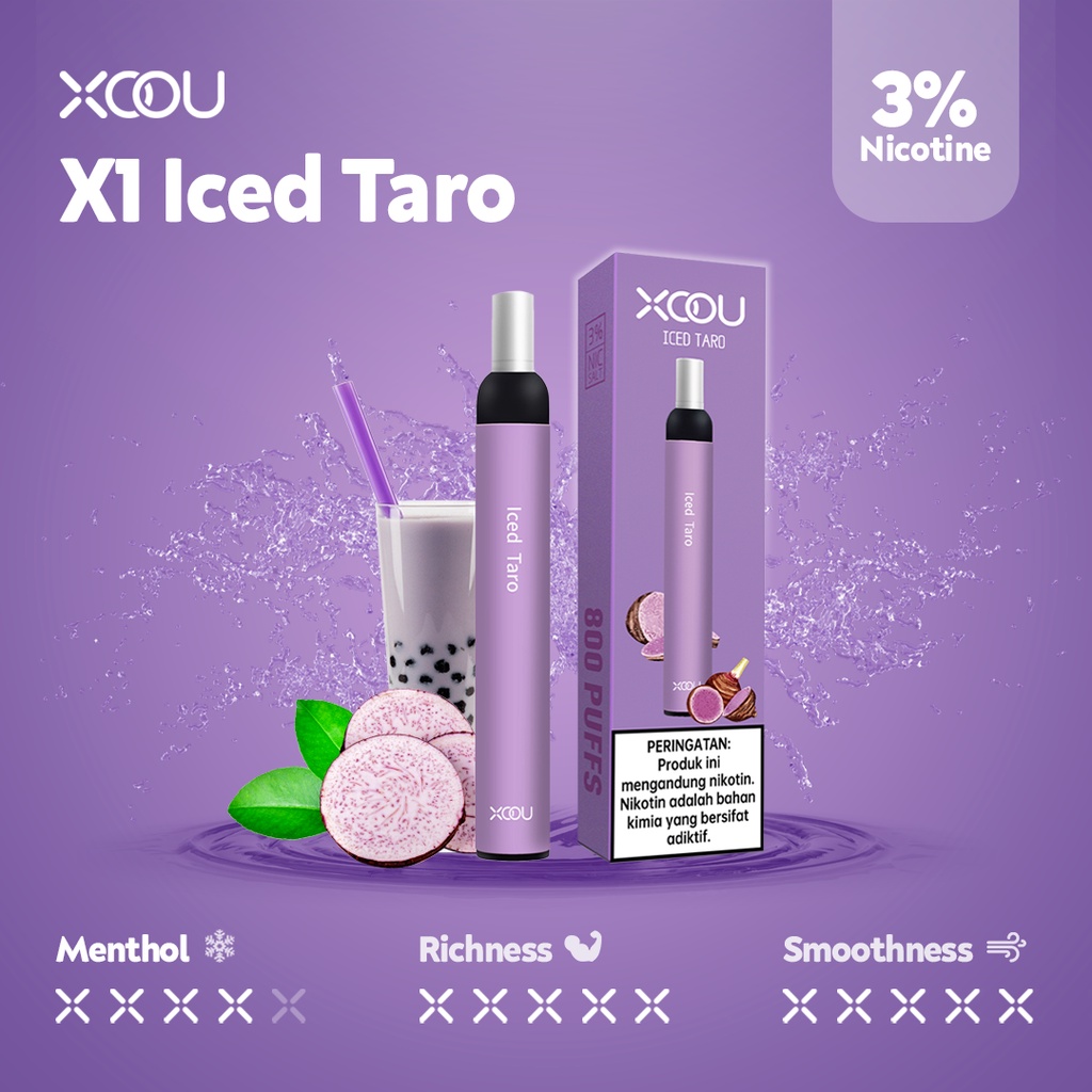 [RELX COMPATIBLE] XOOU Mint Flavour Cartridge - Iced Taro [NEW!!]