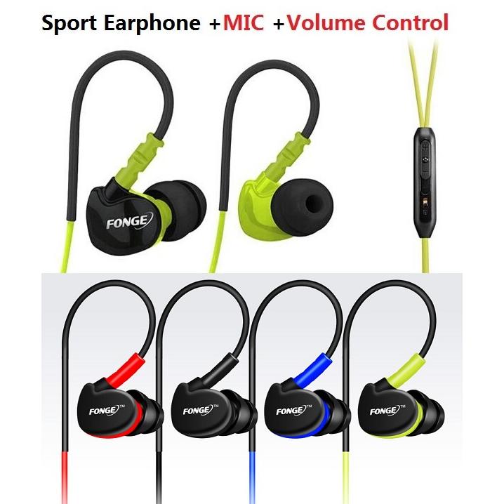 Original FONGE New Sport Earphone Bass Over Ear Design Headset