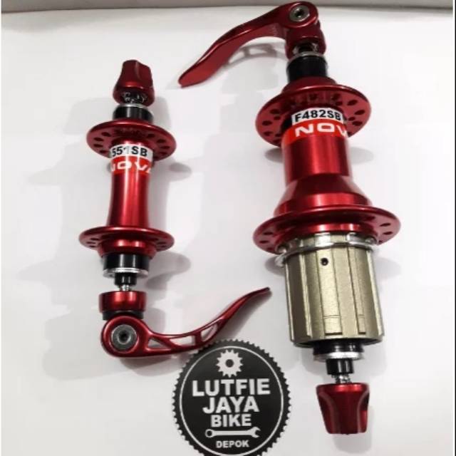 HUB FREEHUB NOVATECH SEPEDA LIPAT MERAH ANODEZ