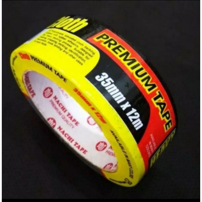 

Plakban / Lakban Kain Hitam / Warna 35 mm Nachi 1½ Inch