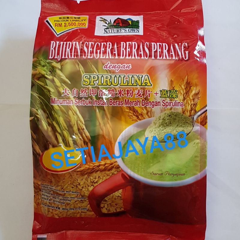 

NATURE'S OWN INSTANT BROWN RICE CEREAL SPIRULINA 360 GRAM (12 SACHET)
