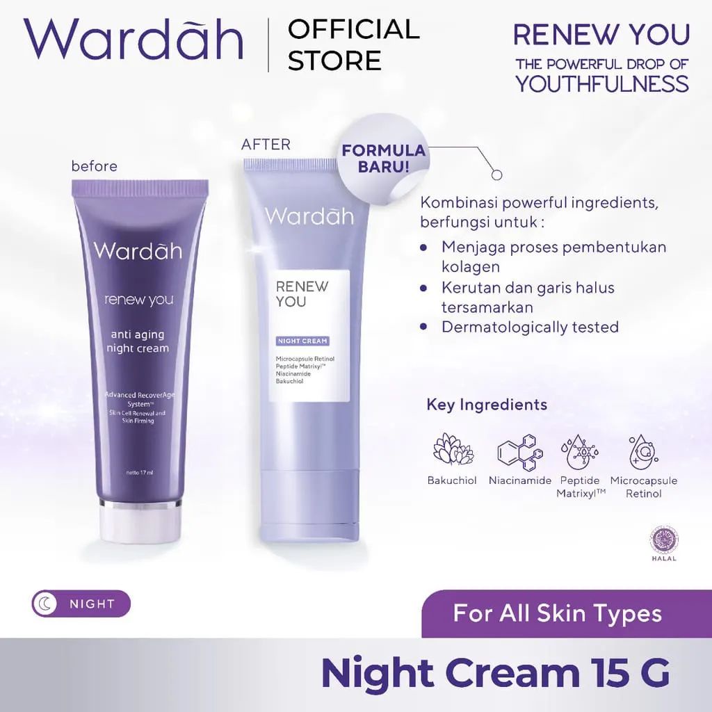 Wardah Renew You Series / Wardah Renew You Facial Wash / Wardah Renew You Day Cream / Wardah Renew You Night Cream