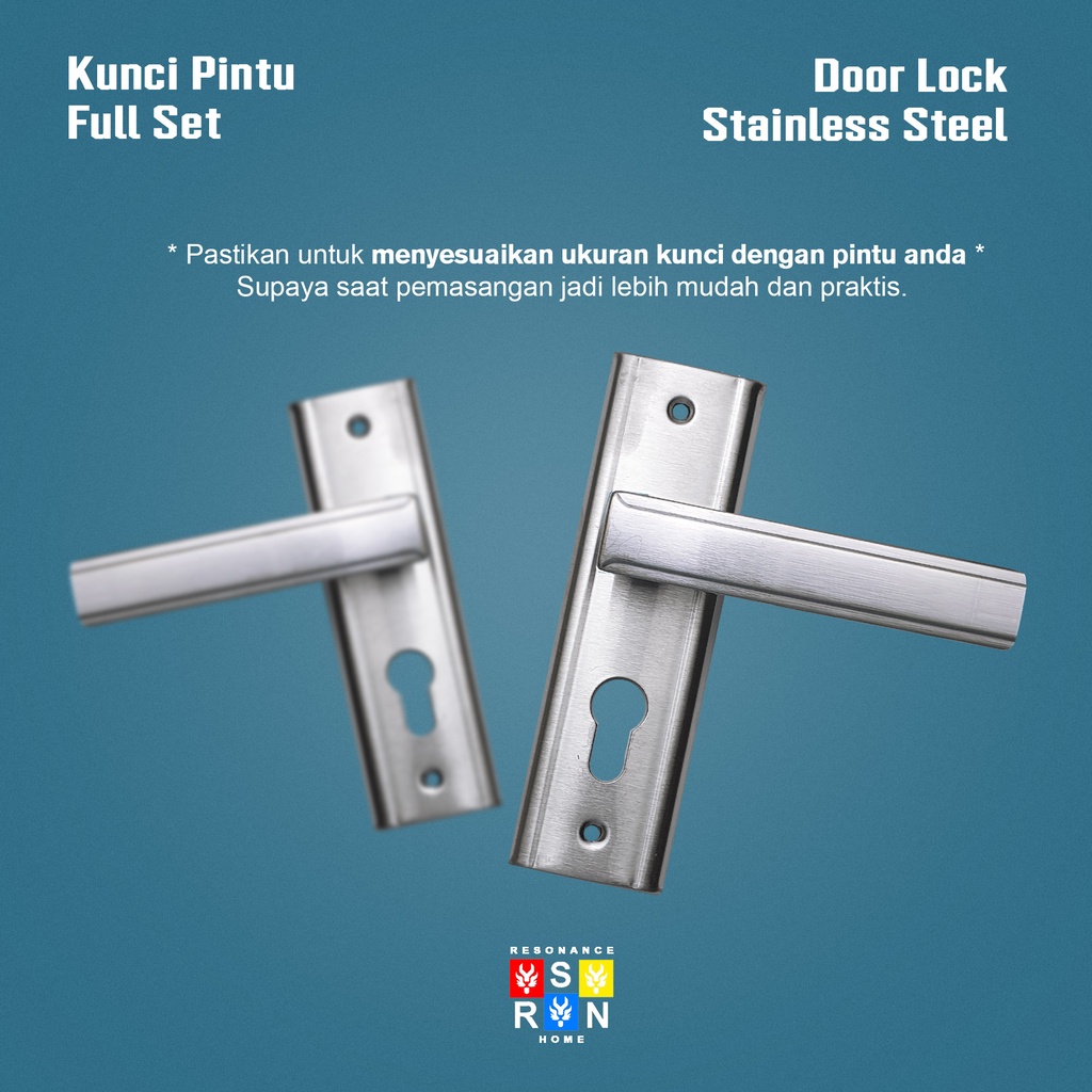 Kunci Pintu Rumah Silinder 15cm Full Set Murah l Resonance Home