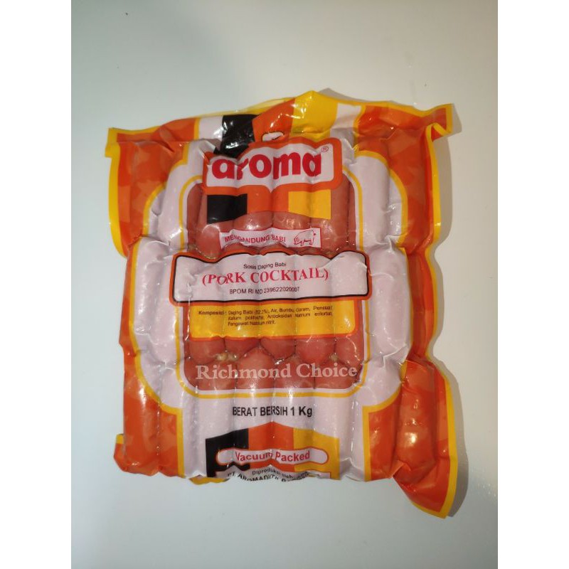 

PORK COCKTAIL AROMA 1 KG / SOSIS BABI AROMA UKURAN KECIL