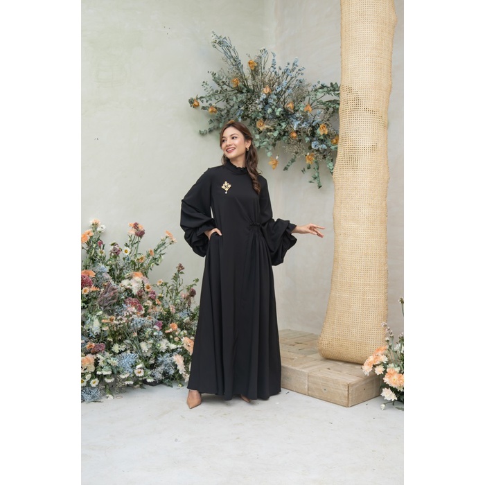 dress Wearing Klamby | Fiona Dress in Black - L termurah mewah cantik muslim wanita kekinian R5W6