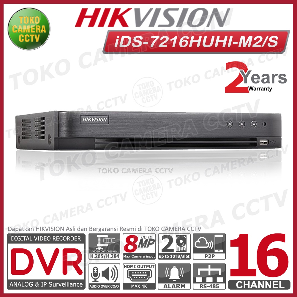 DVR HIKVISION 16 CHANNEL iDS-7216HUHI-M2/S