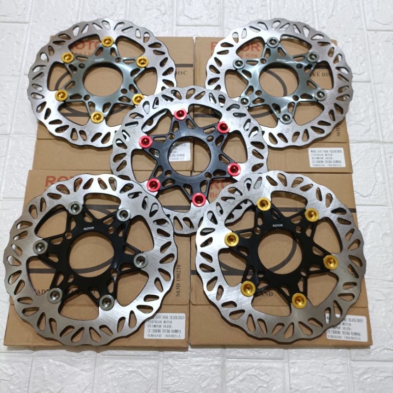 Piringan Cakram Disc Depan ROTOR N166 Floting CNC 220mm Lubang 4 Front Disc Break Mio Beat Vario Jupiter Z MX Nouvo Scoopy Click Vario125 150