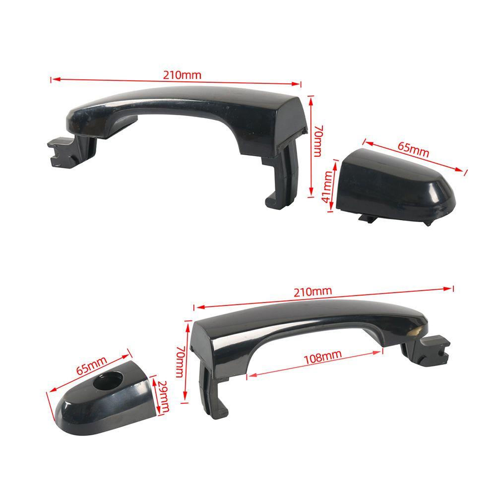 Preva 4pcs/set Exterior Door Handle Pegangan Alat Otomatis Mobil Tahan Lama
