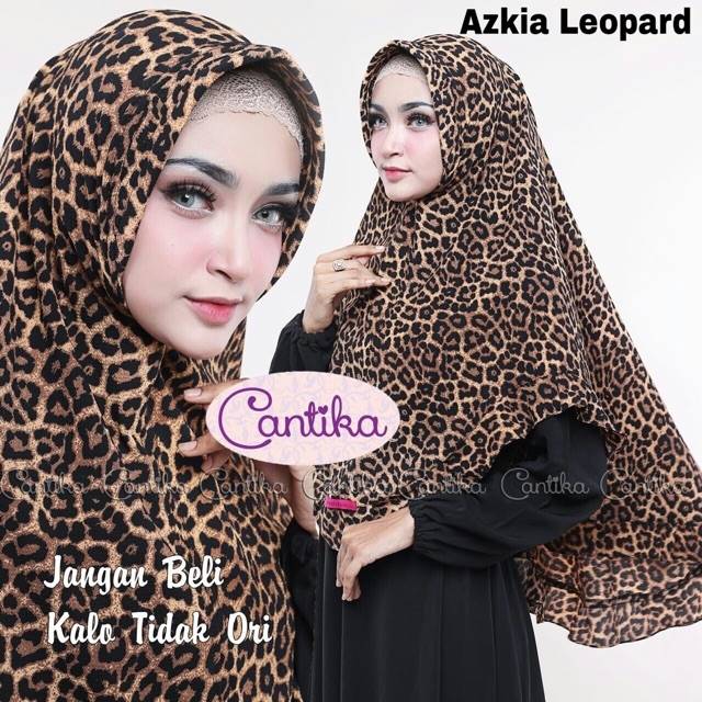 HIJAB KHIMAR LEOPARD ORI CANTIKA AZKIA LEOPARD
