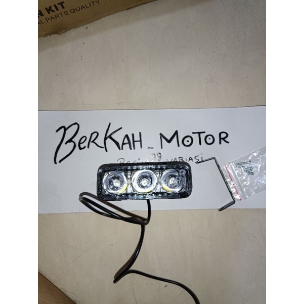 Lampu sorot putih 3 mata 12 watt DRL 3 MATA Lampu tembak DRL 3 mata premium high quality Lampu sorot