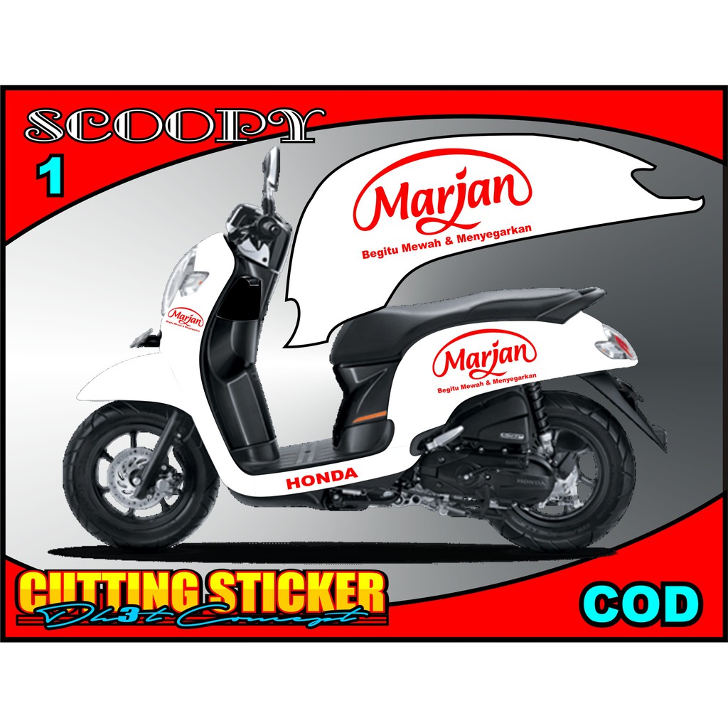 Stiker Motor Scoopy Sticker Striping Logo Marjan All Scoopy Prestige Sticker Scoopy Simple
