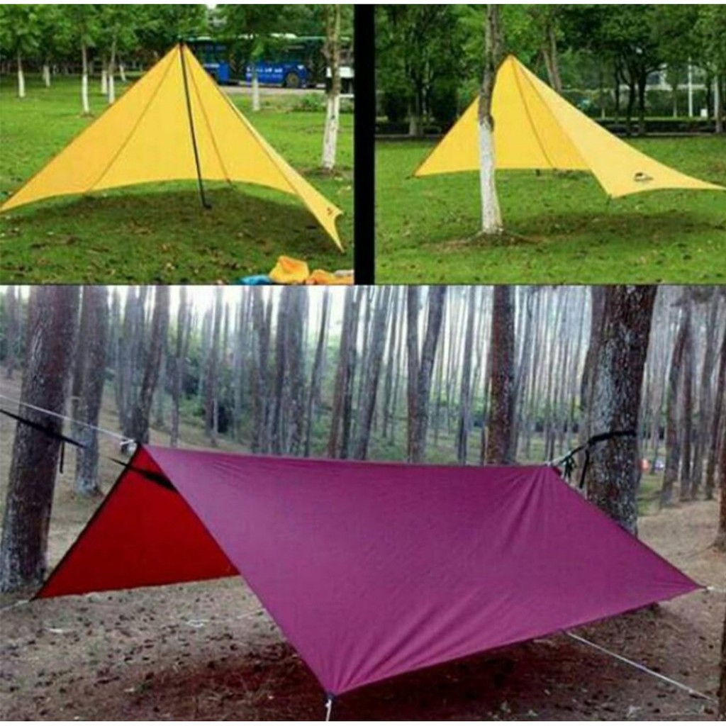 Flysheet 3x4 Meter merk bogaboo no sealer - Pelindung Tenda Flysheet 3x4 19 lubang