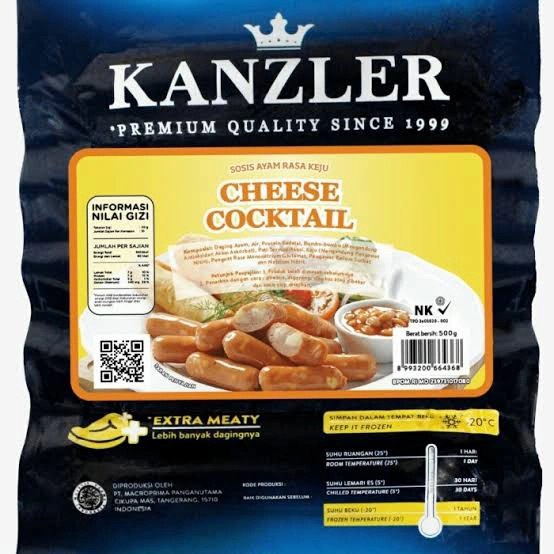 

Kanzler CHEESE COCKTAIL SAUSAGE 500GR